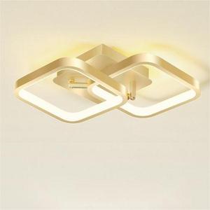 Scandinavian creative aisle hallway ceiling light beautiful golden double round bedroom checkroom led ceiling lamp