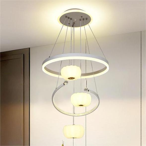 New modern minimalist light luxury pumpkin bedroom chandelier design children's room dining room led pendant light