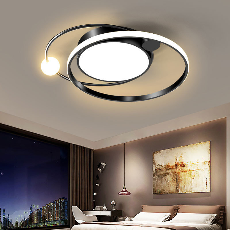 Zhongshan Light Creative geometric round Living Room Designer Art Lighting Modern Simple cct changing led ceiling light