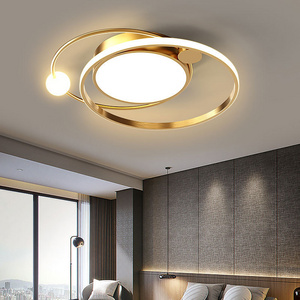 Zhongshan Light Creative geometric round Living Room Designer Art Lighting Modern Simple cct changing led ceiling light