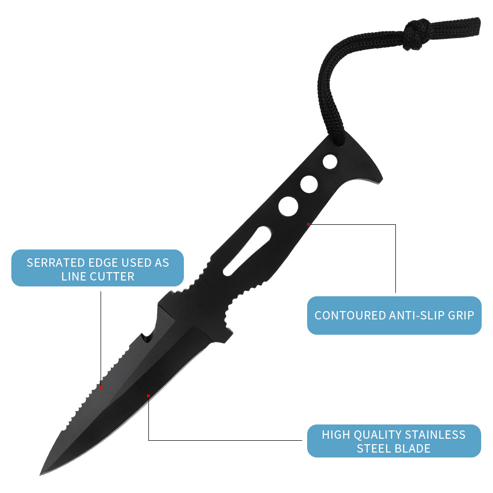 High Quality Wholesale Stainless steel Scuba Knife For Spearfishing and Free Purpose Knife