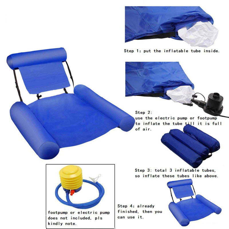 New Style Summer Inflatable Chair Foldable Floating Row PVC Swimming Pool Water Hammock