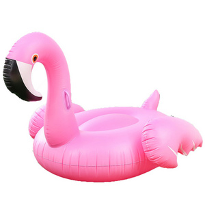 Hot selling inflatable flamingo pool float promotional small flamingo ride on floating