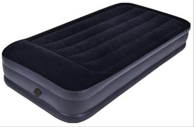 Single size High Raised Double bed flocked inflatable air mattress bed