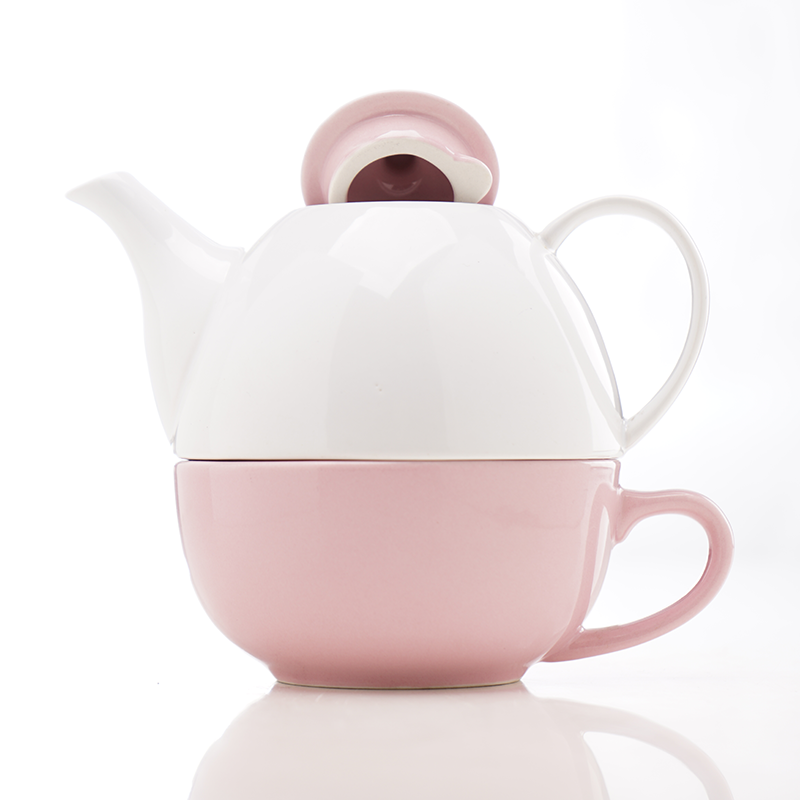 Durable Porcelain Tea for One Teapot Afternoon Tea Pots with Cups and Saucers Gift Box