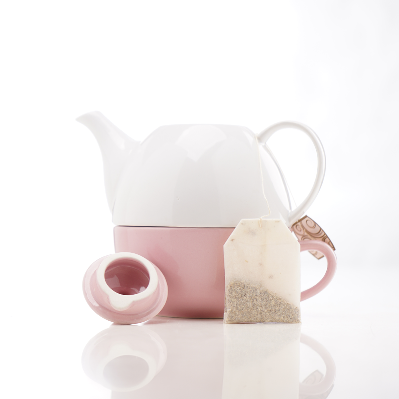 Durable Porcelain Tea for One Teapot Afternoon Tea Pots with Cups and Saucers Gift Box