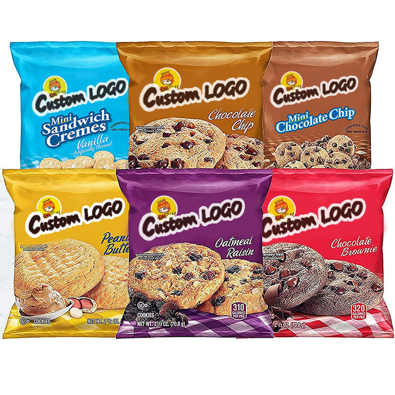 Wholesale OEM Halal Double Round Oatmeal Cookie And Biscuit Chocolate Chips Cookies