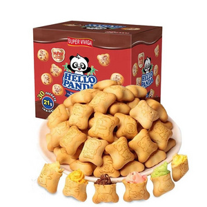 Yixinfoods Wholesale OEM Hello Panda Biscuit And Cookies With Jam Animal Shaped Cream Cracker Biscuits