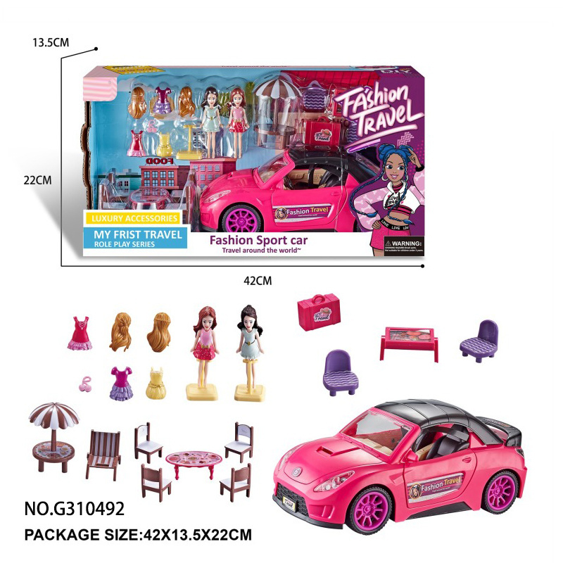 Wholesale Children's Playhouse Loli Toys Mini Doll Set Simulation Sedan Car Sports Car Model