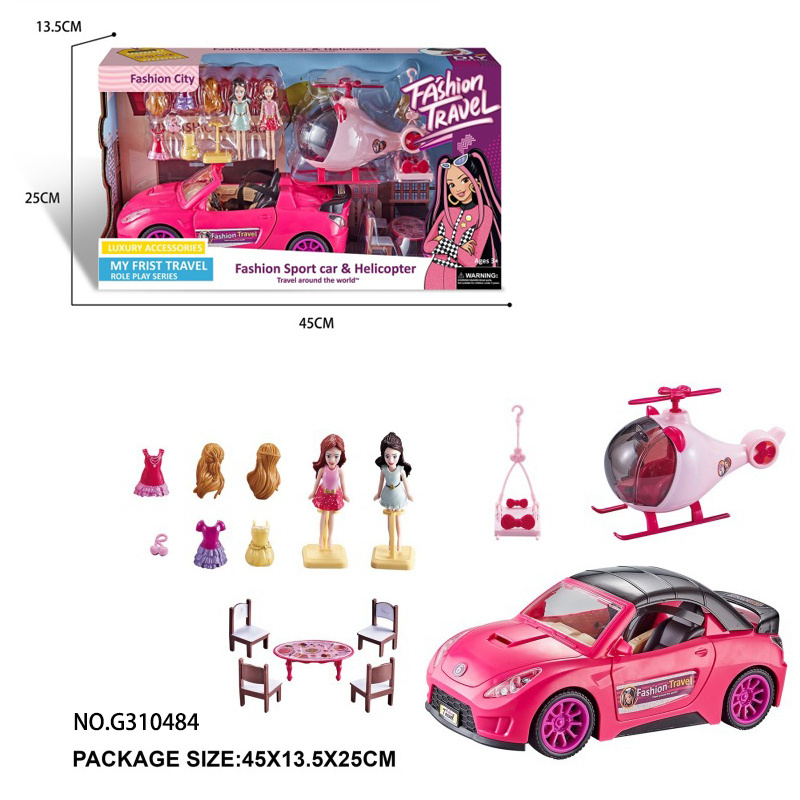 Wholesale Children's Playhouse Loli Toys Mini Doll Set Simulation Sedan Car Sports Car Model