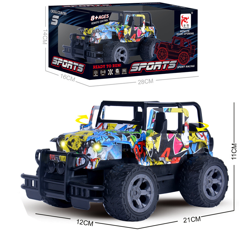 1/16 Doodle Jeep Remote Control Toy With One-Click Door Opening Remote Control Toys Car Off Road For Kids