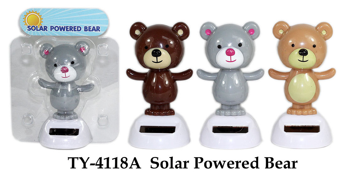 Custom Solar Power Anime Figurines Decor Animals Bear Rabbit Dog Cat Car Dashboard Toys Bobbleheads Bobble Head Action Figure