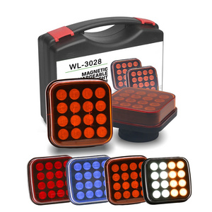 Monirf Rechargeable Amber Flashing Lights for Vehicles Magnetic Strobe Hazard Lights 12-24V Led Warning Beacon Emergency Light