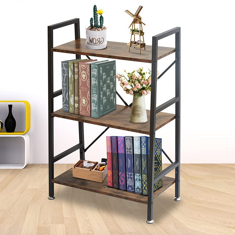 Multifunctional Bedroom Storage 3 Tiered Display Shelf Metal Rack With Shelving