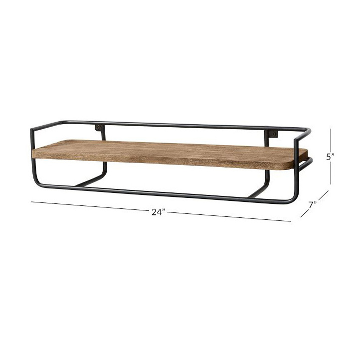 Float Display Wall Mountable Rack Metal Shelf Ledge With Storage