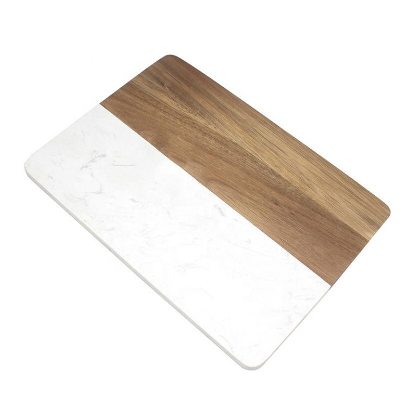 Popular Square Shape Marble Cheese Board Cutting Custom Size Marble Wood Cutting Board