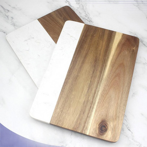 Popular Square Shape Marble Cheese Board Cutting Custom Size Marble Wood Cutting Board