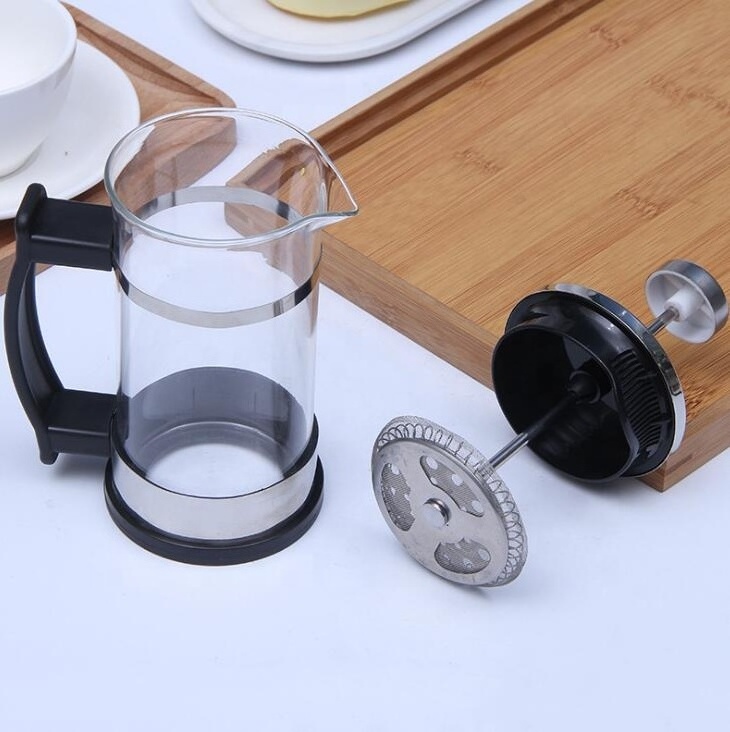 Hot Sale Glass Metal French Coffee Press with Plastic Handle