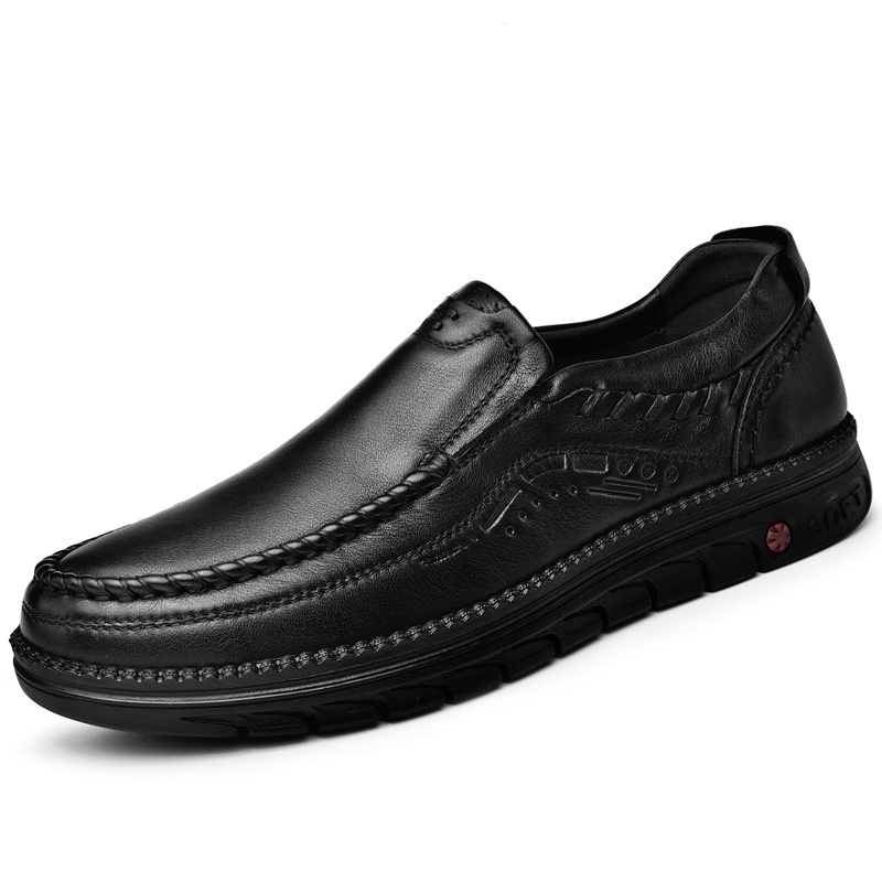 High quality leather men's shoes casual shoes slip on shoes fashionable and popular