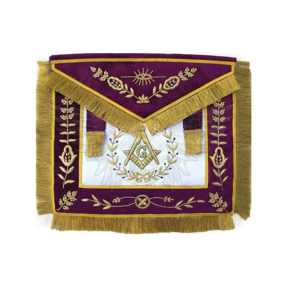 Wholesale Price Hand Embroidered Masonic Regalia Apron High Quality Masonic Apron