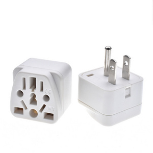 US Travel Plug Adapter EU/UK/AU/in/CN/JP/Asia/Italy/Brazil to USA (Type B), 3 Prong Grounded USA Wall Plug international