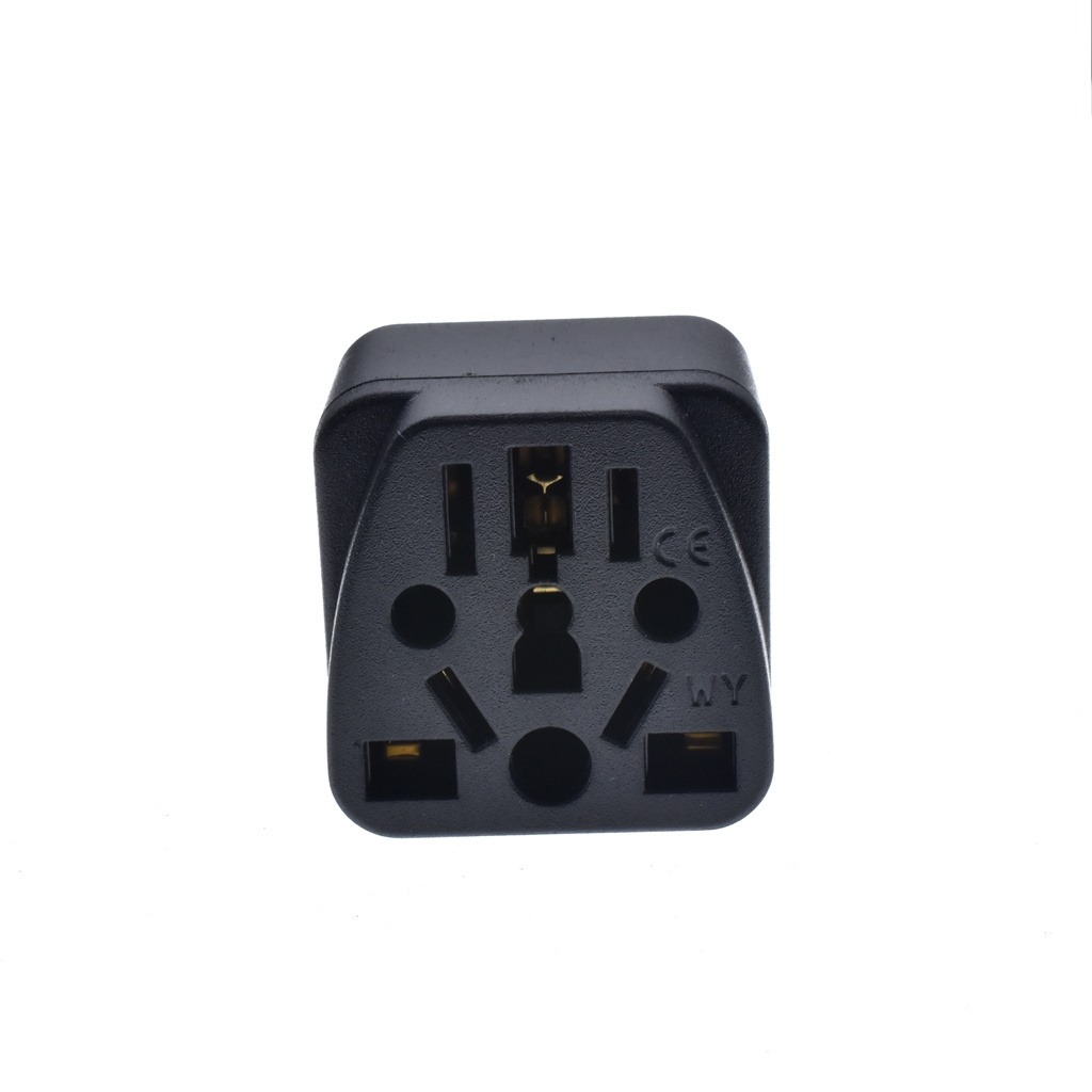 US Travel Plug Adapter EU/UK/AU/in/CN/JP/Asia/Italy/Brazil to USA (Type B), 3 Prong Grounded USA Wall Plug international