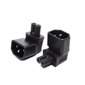 90 Degree Right Angled IEC 60320 C14 Socket to C7 AC Power Plug Adapter connector