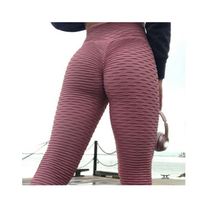 OEM Ladies Sexy Skin Tight Yoga Dancing Gymwear Skintight Butt Lifting Wrinkle Workout Wear High Waisted Leggings on Sale