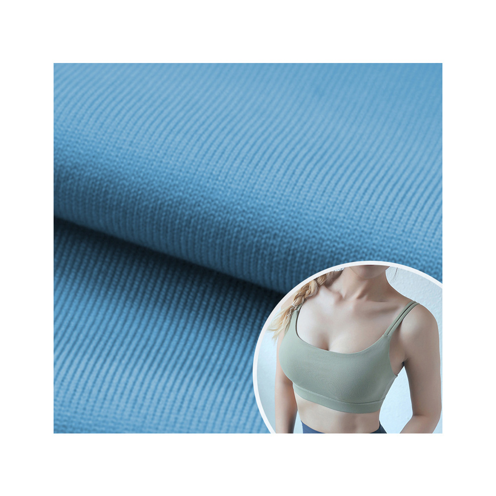 75D 140gsm 92 polyester 8 spandex milk silk single jersey fabric for gym underwear