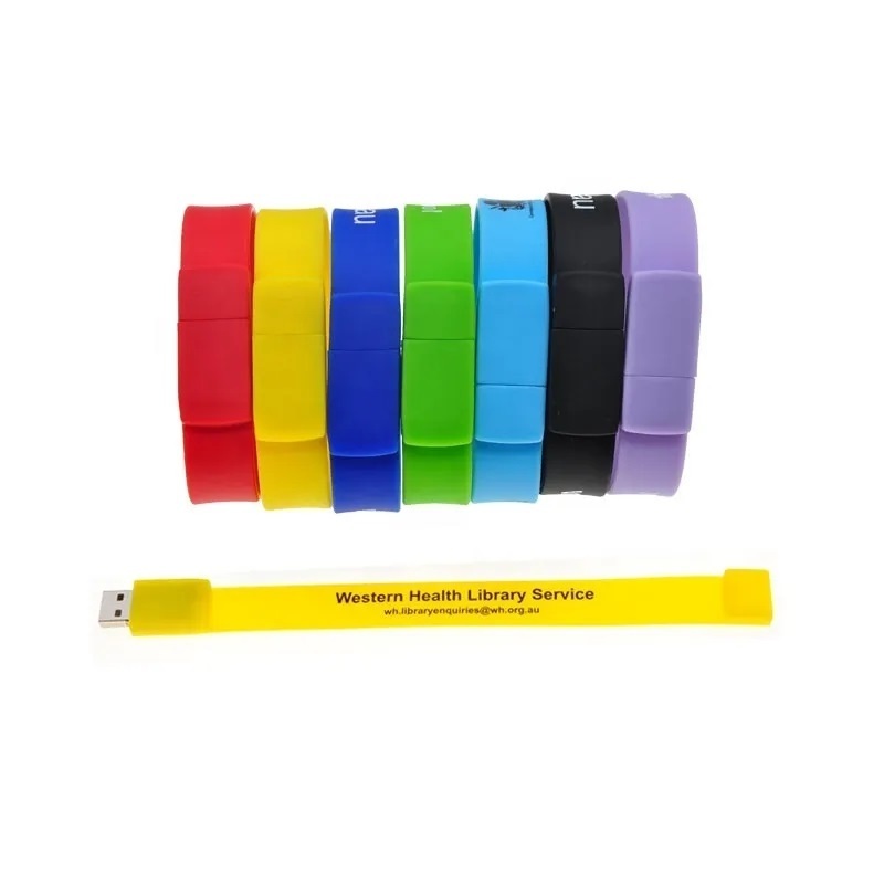 Branded Silicone WristBand USB Flash Drive 4gb 8gb 16gb 32gb Slap silicone USB Bracelet memory stick 64gb,128gb