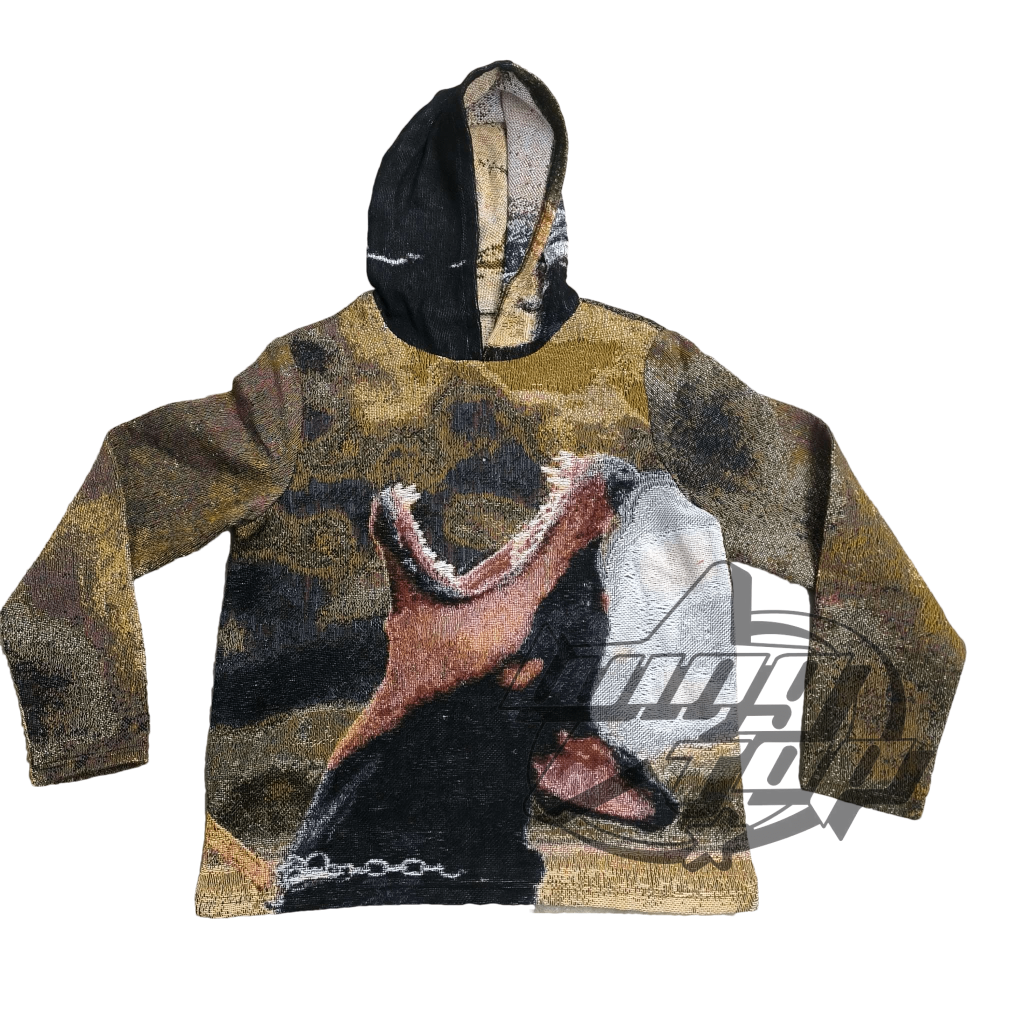 2022 Custom Tapestry Hoodie for men Streetwear fashion woven tapestry blanket hoodie high quality Oversized blanket men clothing