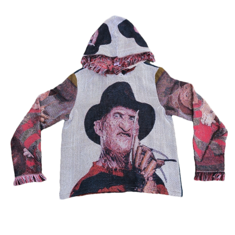 2022 Custom Tapestry Hoodie for men Streetwear fashion woven tapestry blanket hoodie high quality Oversized blanket men clothing