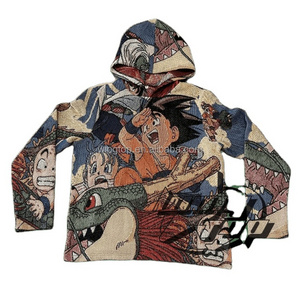 2022 Hot Sale Streetwear Tapestry Hoodie US Streetwear Men Hoodies Plus Size Woven Balaclava Hoody