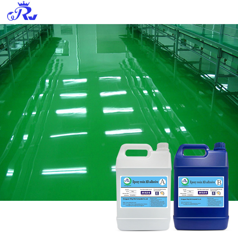 Rongwei Epoxica Para Pisos Epoxy Resin AB Glue Self Levelling Flooring Kit for Concrete and Cement Floor Coating