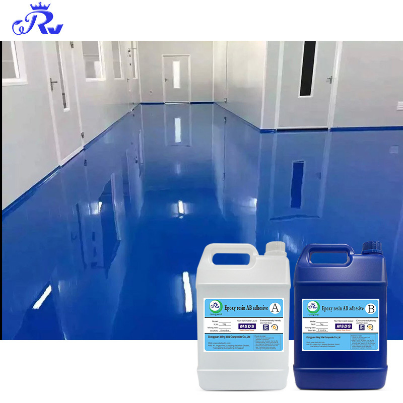 Rongwei Epoxica Para Pisos Epoxy Resin AB Glue Self Levelling Flooring Kit for Concrete and Cement Floor Coating