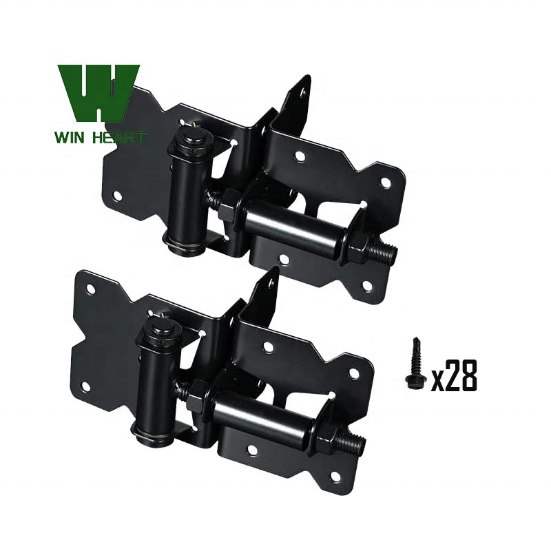 Heavy Duty Self Locking Gate Latch and Gate Hinges Set   for Vinyl and Wood Fence with Manual