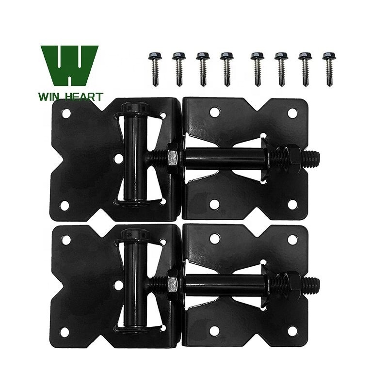 Heavy Duty Self Locking Gate Latch and Gate Hinges Set   for Vinyl and Wood Fence with Manual