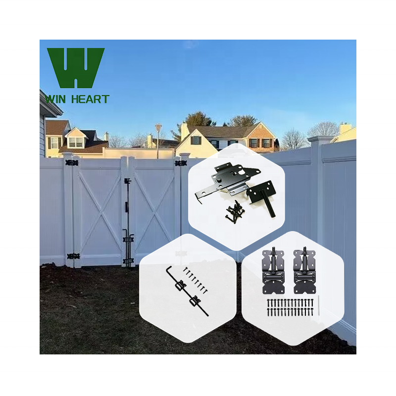 Win Heart Gate Hinges Self-Closing for Vinyl and PVC Fences