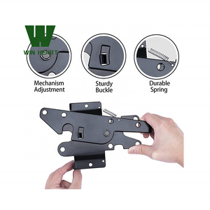 Self-Locking Gate Latch Heavy Duty Post Mount Automatic Gravity Lever PVC Fence Gate Lock