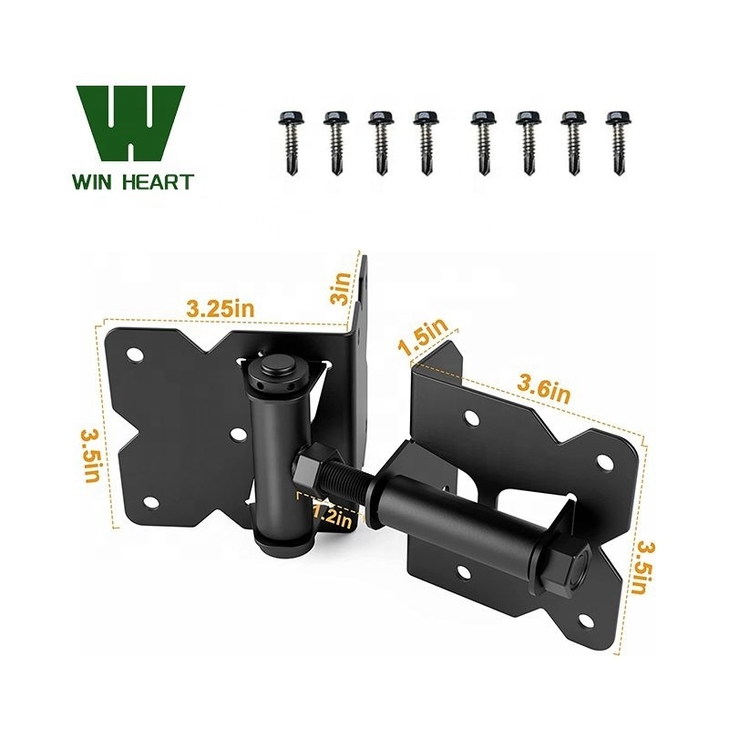 Self Closing Gate Hardware Hinges Heavy Duty for Wooden/Vinyl/PVC Fence