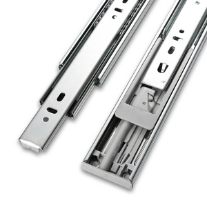 Furniture Hardware Automatic Hydraulic Telescopic Channel Rail 22 Inch Soft Close Drawer Slides