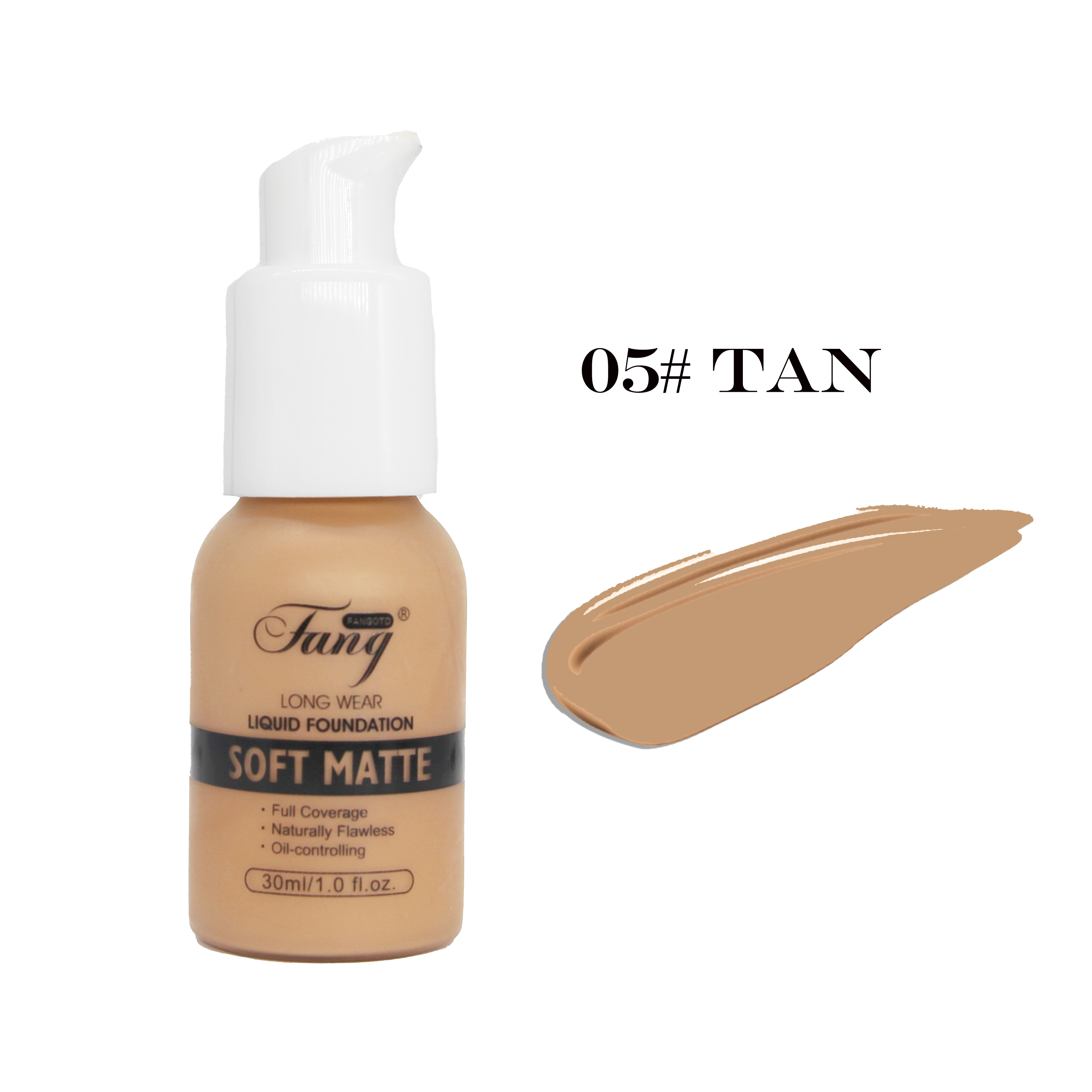 RTS 5 Shades Liquid Foundation Long Wear Waterproof Flawless Lightweight Blurs Imperfections Full Coverage Face Makeup