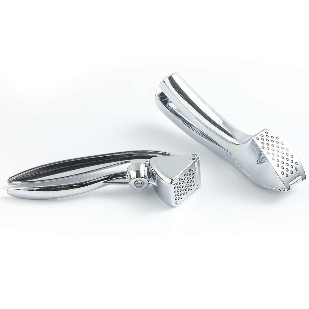 Kitchen Gadgets Handheld Squeezer Zinc Alloy Garlic Press Manual Stainless Steel Garlic press and peeler