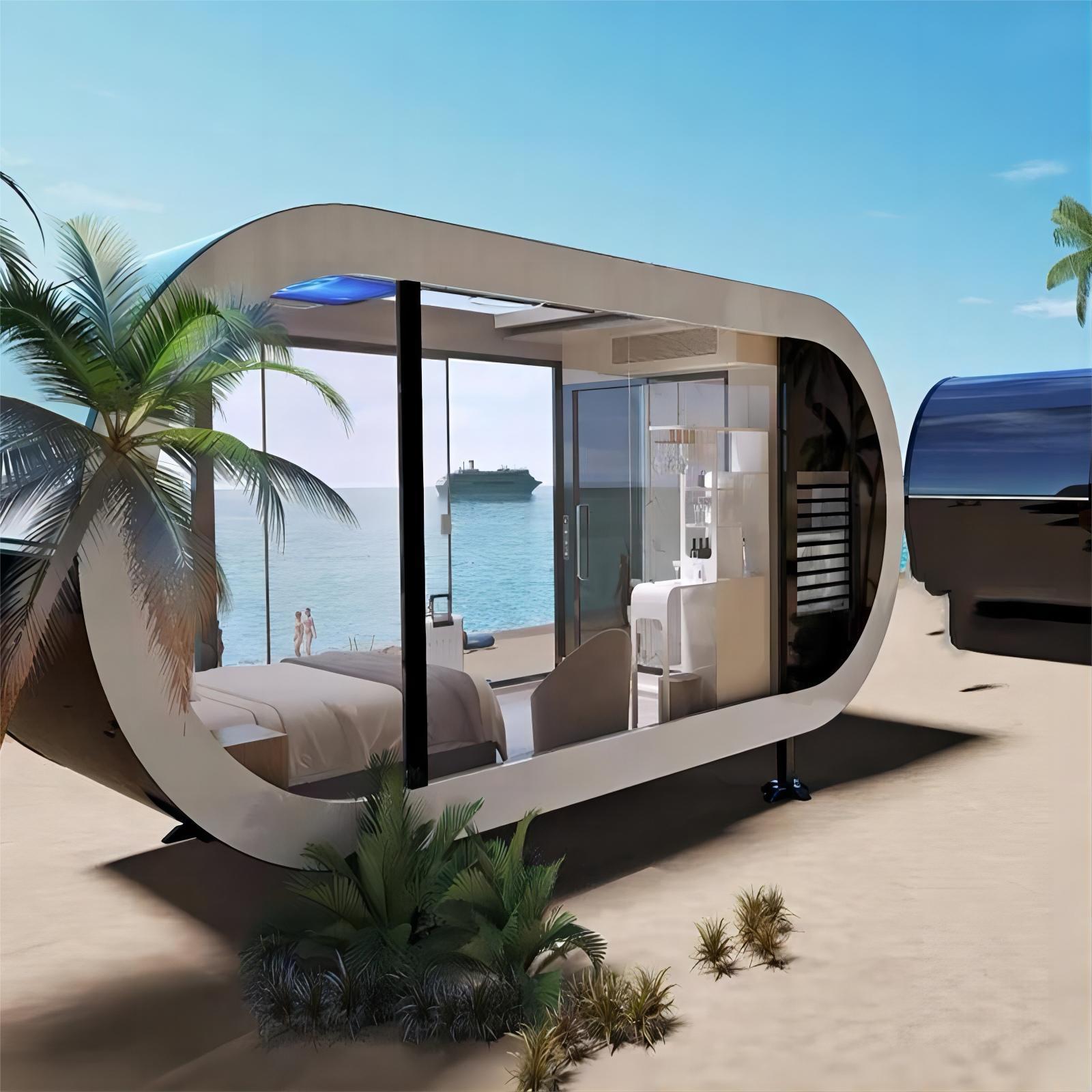 Customized Indoor Private Pod Houses Tiny House on Wheel Prefabricate Houses