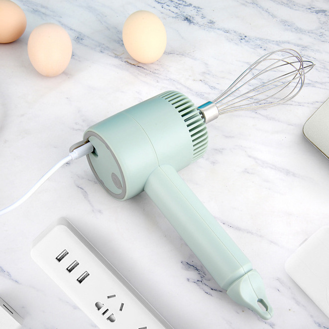 Portable Household Kitchen Electric USB Rechargeable Mini Cream Hand Held Mixer Egg Beater Whisk