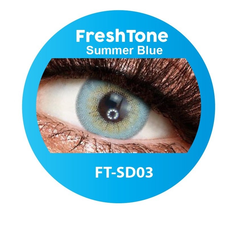 NEW style FreshTone Summer Doll 3 tone 14.2mm soft cosmetic eye colored contact lenses