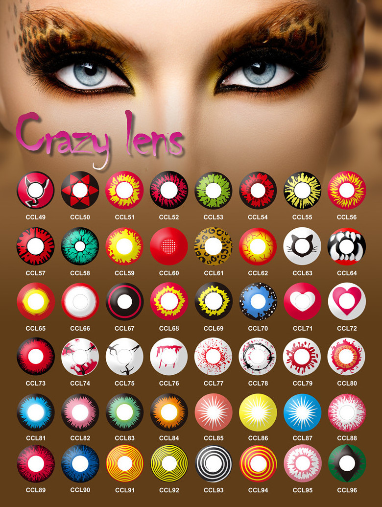 FreshTone halloween cheap color contacts 1 year cosplay crazy eyes red contact lenses