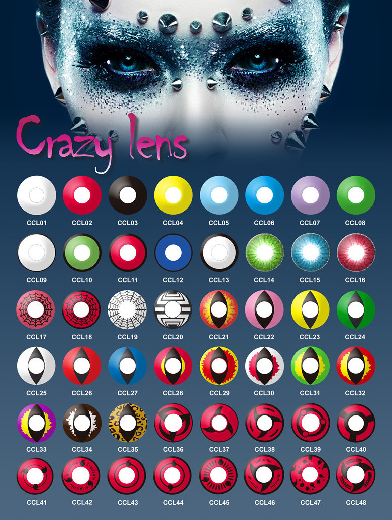 FreshTone halloween cheap color contacts 1 year cosplay crazy eyes red contact lenses