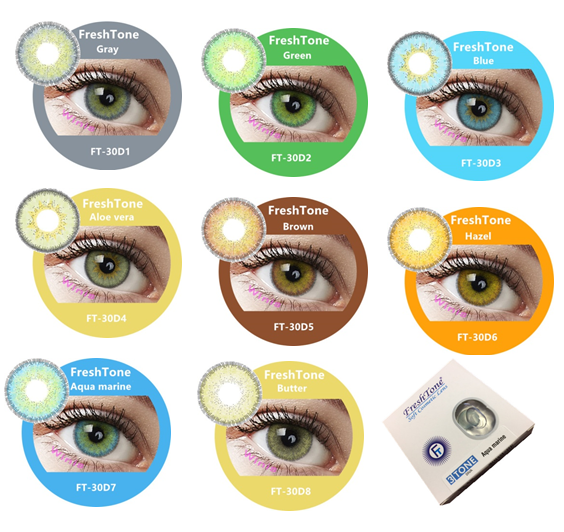 FreshTone Diva  ALOE VERA  color cosmetic contact lens from korea