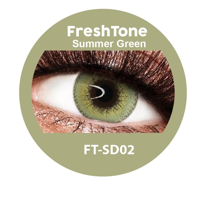 NEW style FreshTone Summer Doll 3 tone 14.2mm soft cosmetic eye colored contact lenses